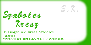 szabolcs kresz business card